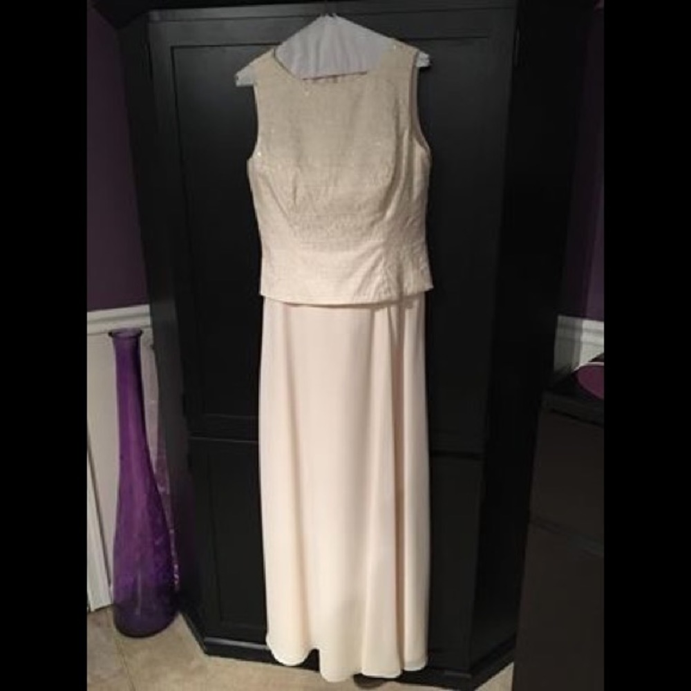 Cream Sequin Mother of the Bride Wedding Dress